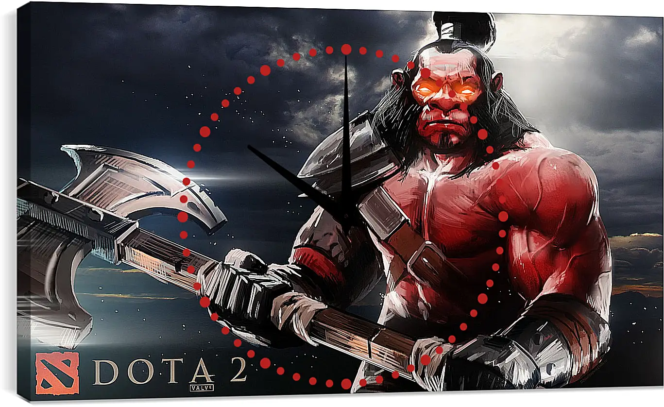 Часы картина - axe, dota 2, art
