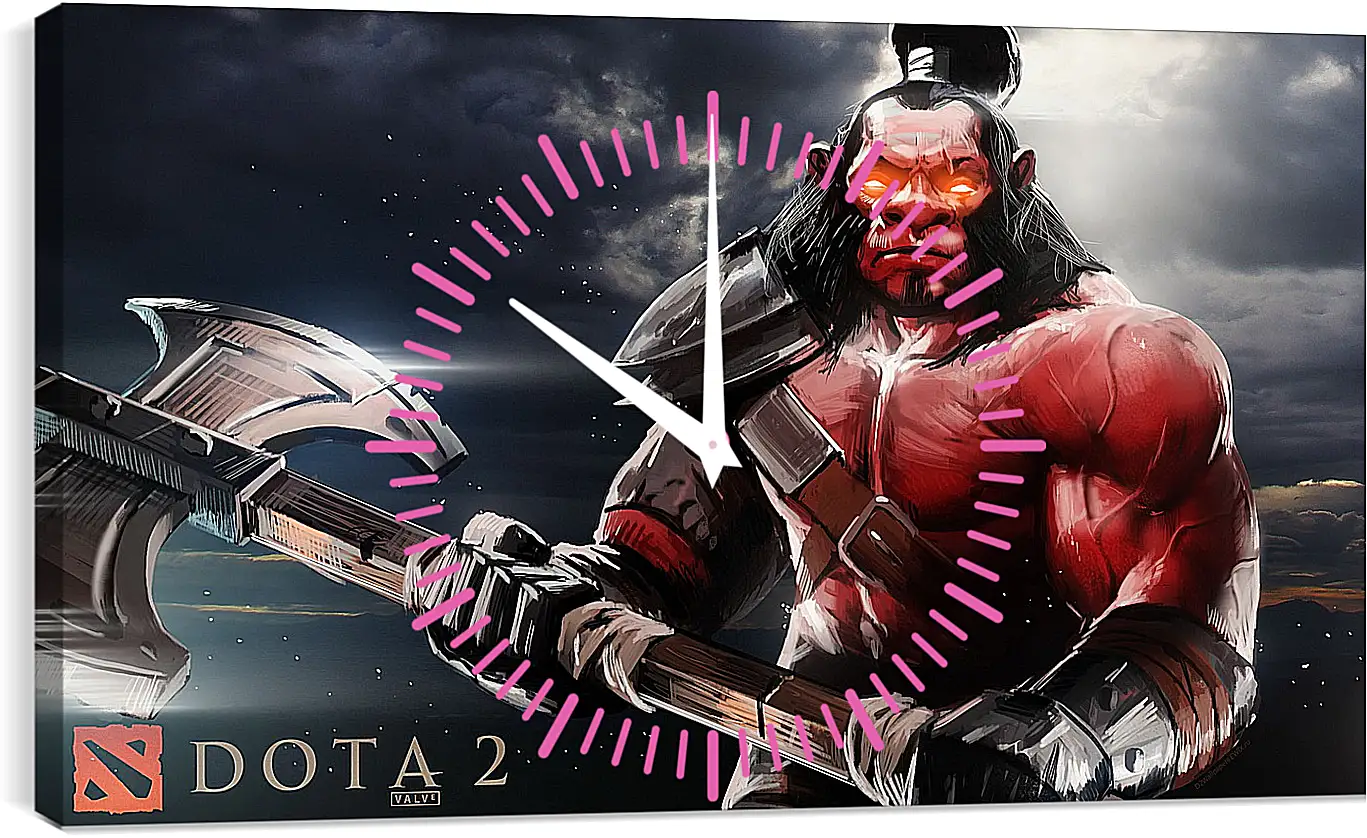 Часы картина - axe, dota 2, art
