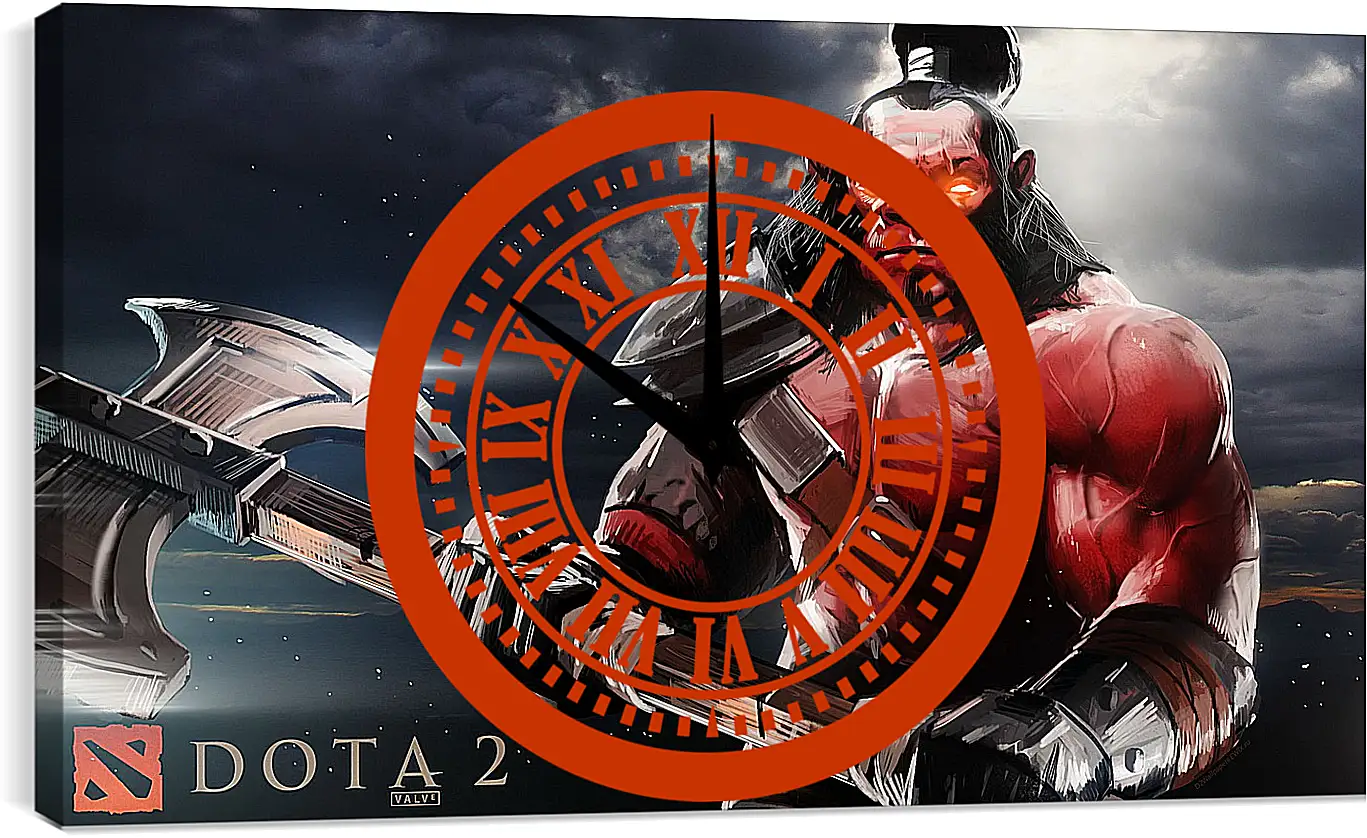 Часы картина - axe, dota 2, art
