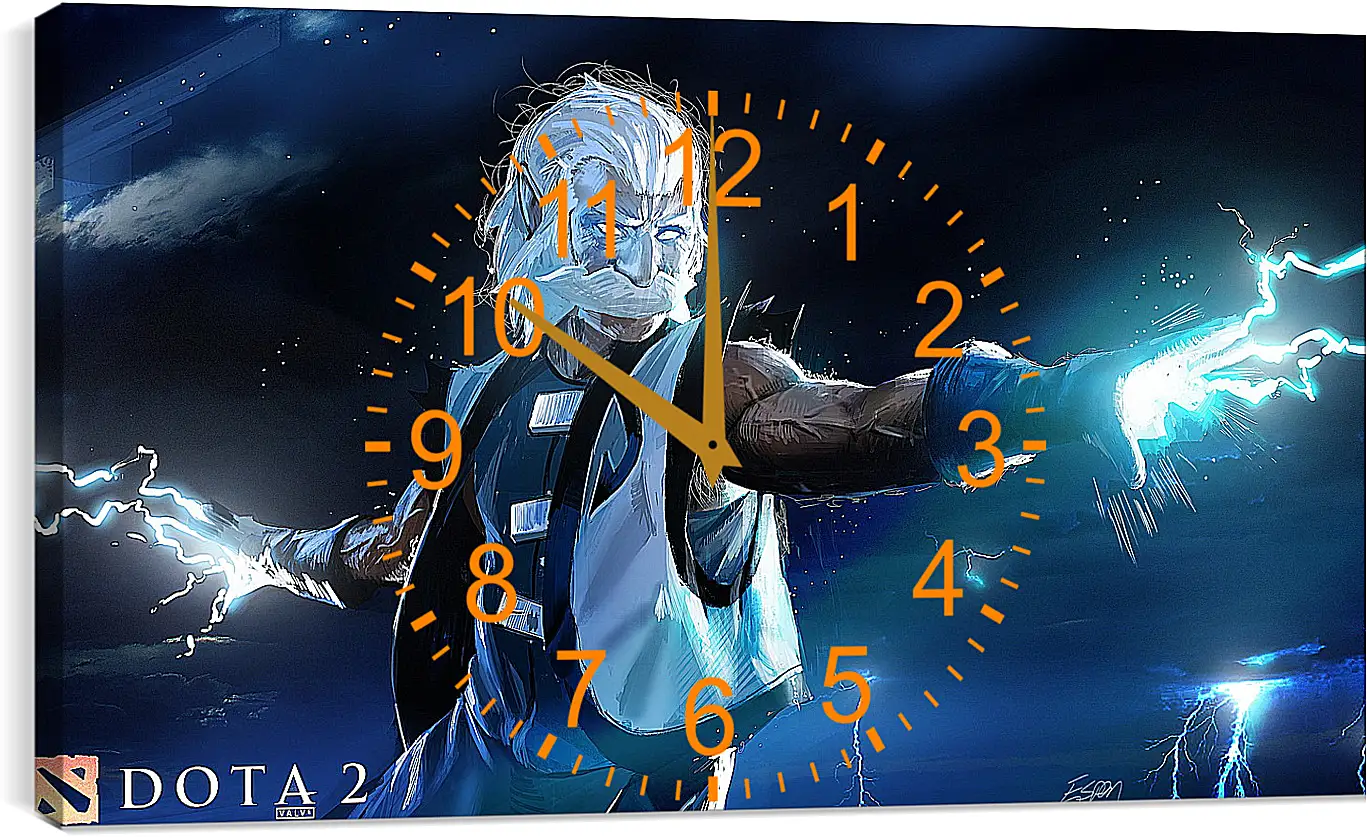 Часы картина - zeus, dota 2, art
