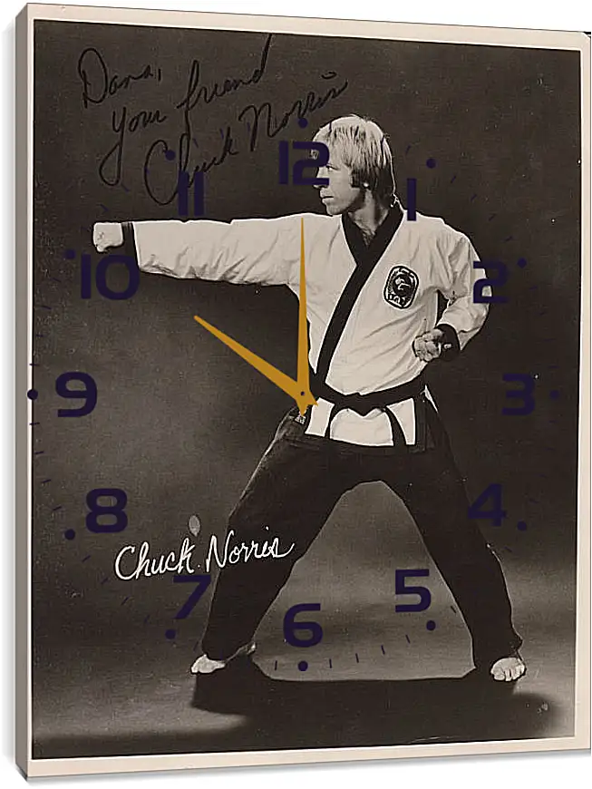 Часы картина - Чак Норрис. Chuck Norris