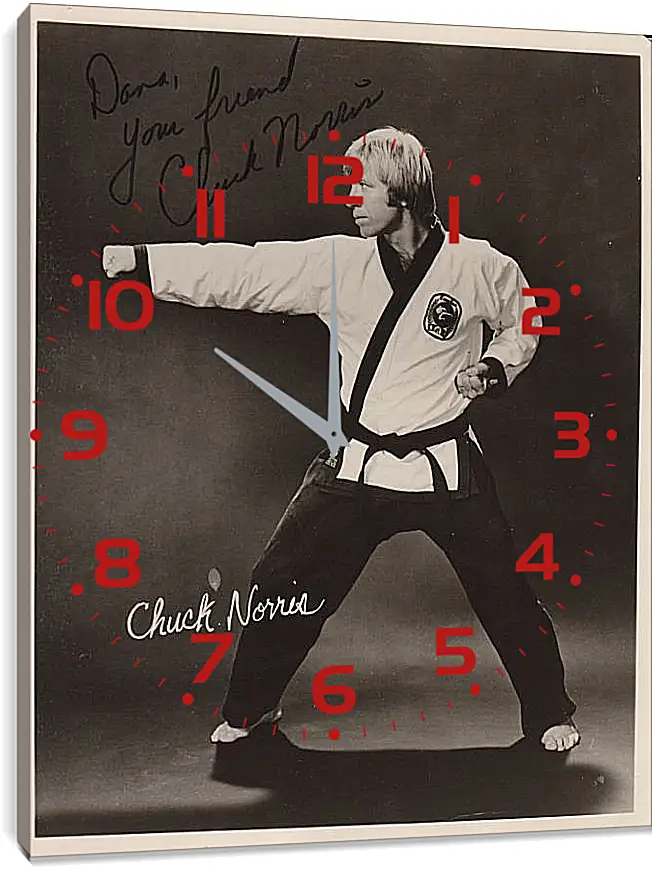 Часы картина - Чак Норрис. Chuck Norris