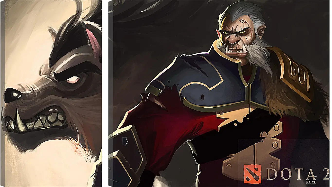 Модульная картина - dota 2, art, lycanthrope
