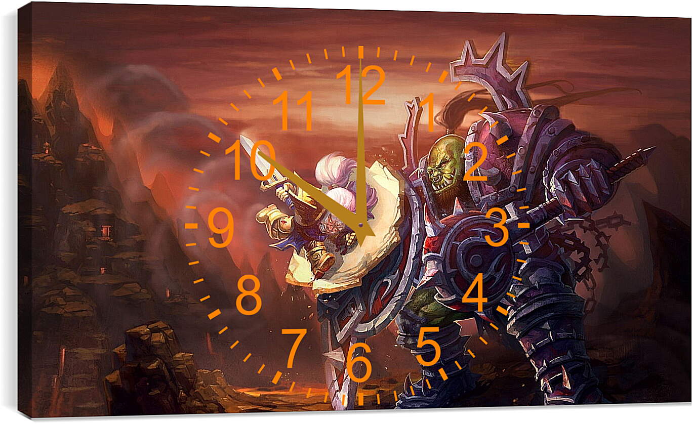 Часы картина - world of warcraft, wow, orc
