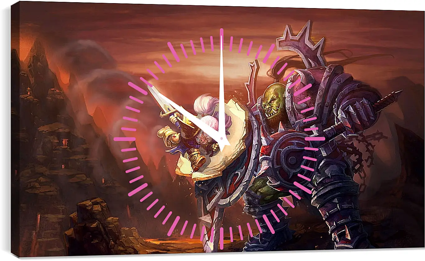 Часы картина - world of warcraft, wow, orc
