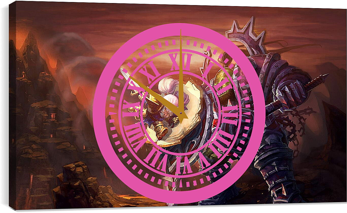 Часы картина - world of warcraft, wow, orc
