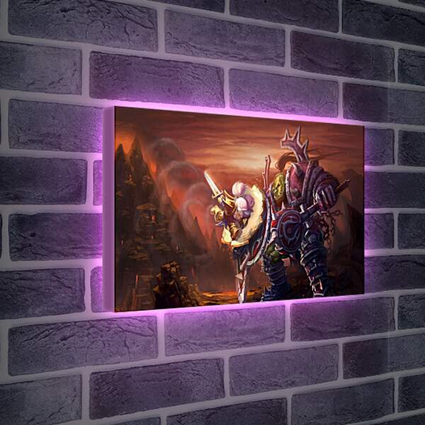 Лайтбокс световая панель - world of warcraft, wow, orc
