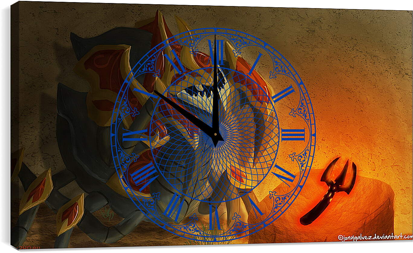 Часы картина - nyx assassin, dagon, hq art
