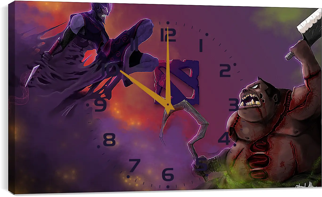 Часы картина - riki, versus, pudge
