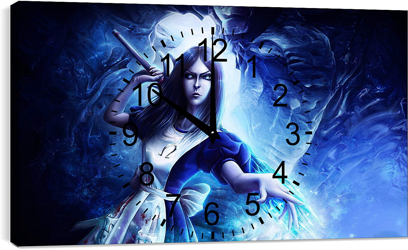 Часы картина - alice madness returns, wand, crystal
