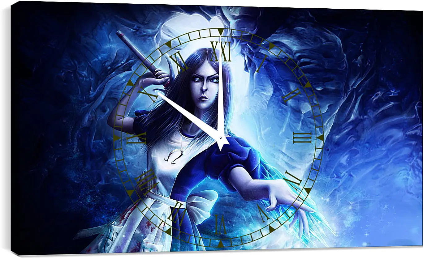 Часы картина - alice madness returns, wand, crystal
