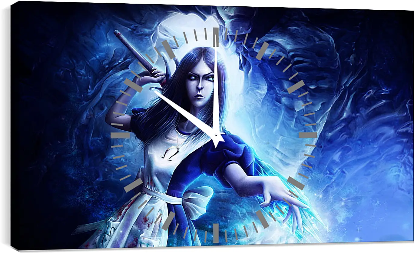 Часы картина - alice madness returns, wand, crystal
