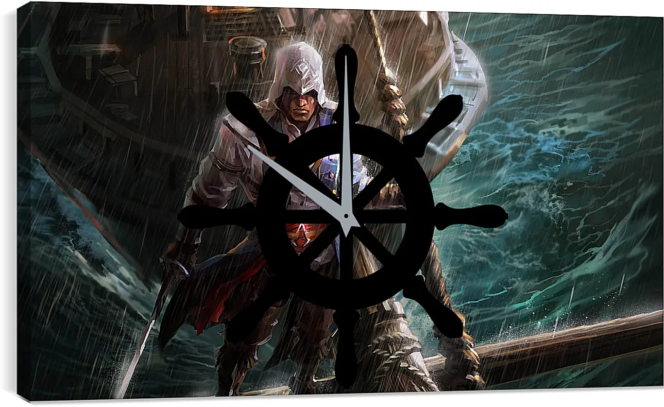 Часы картина - ship, beam, saber
