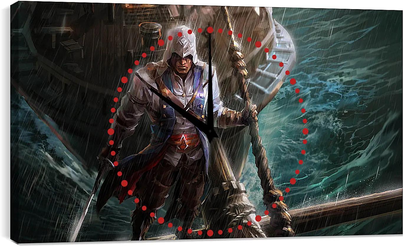 Часы картина - ship, beam, saber
