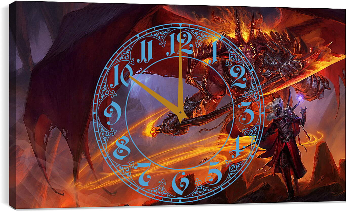 Часы картина - sword coast legends, monster, demon
