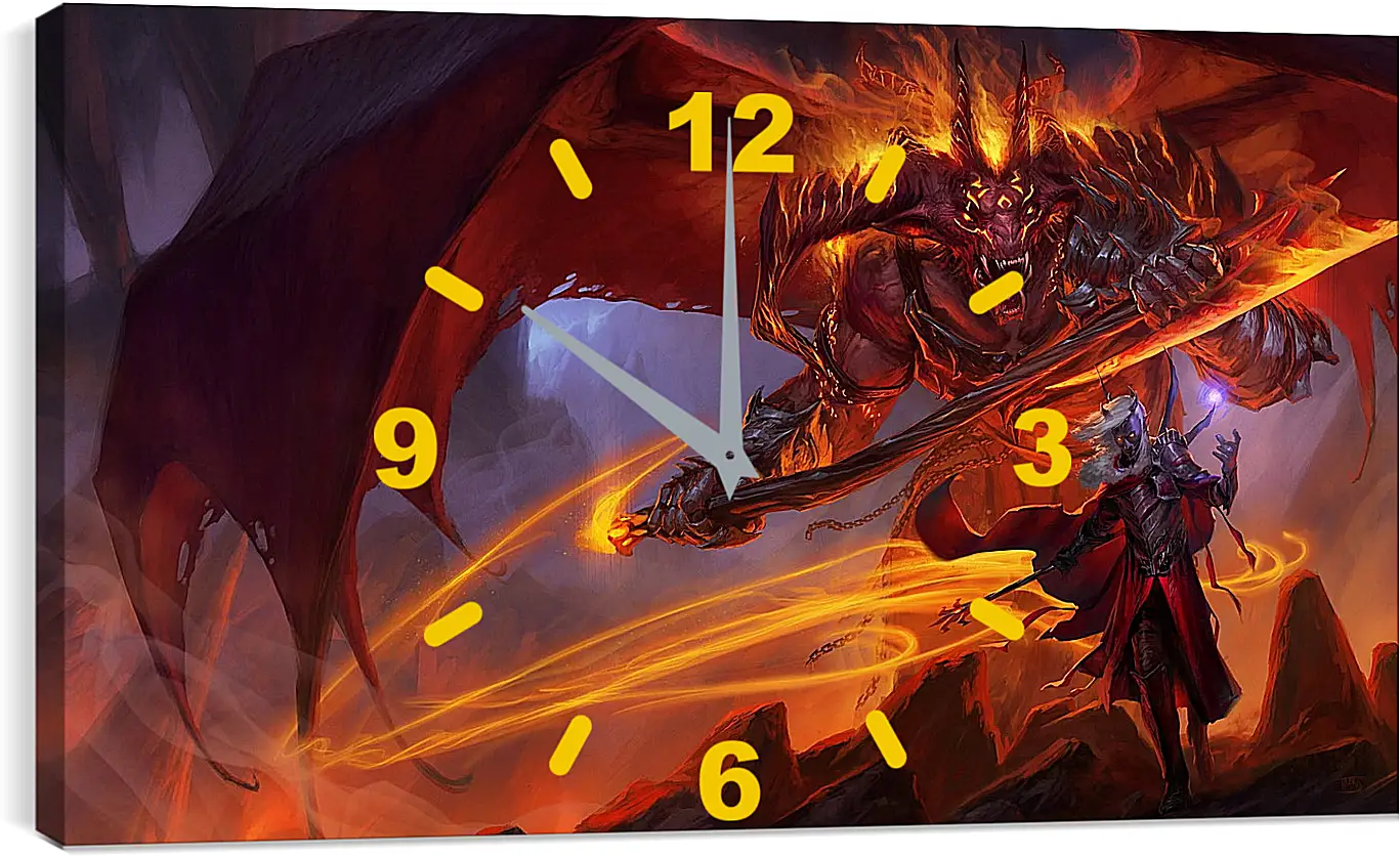 Часы картина - sword coast legends, monster, demon
