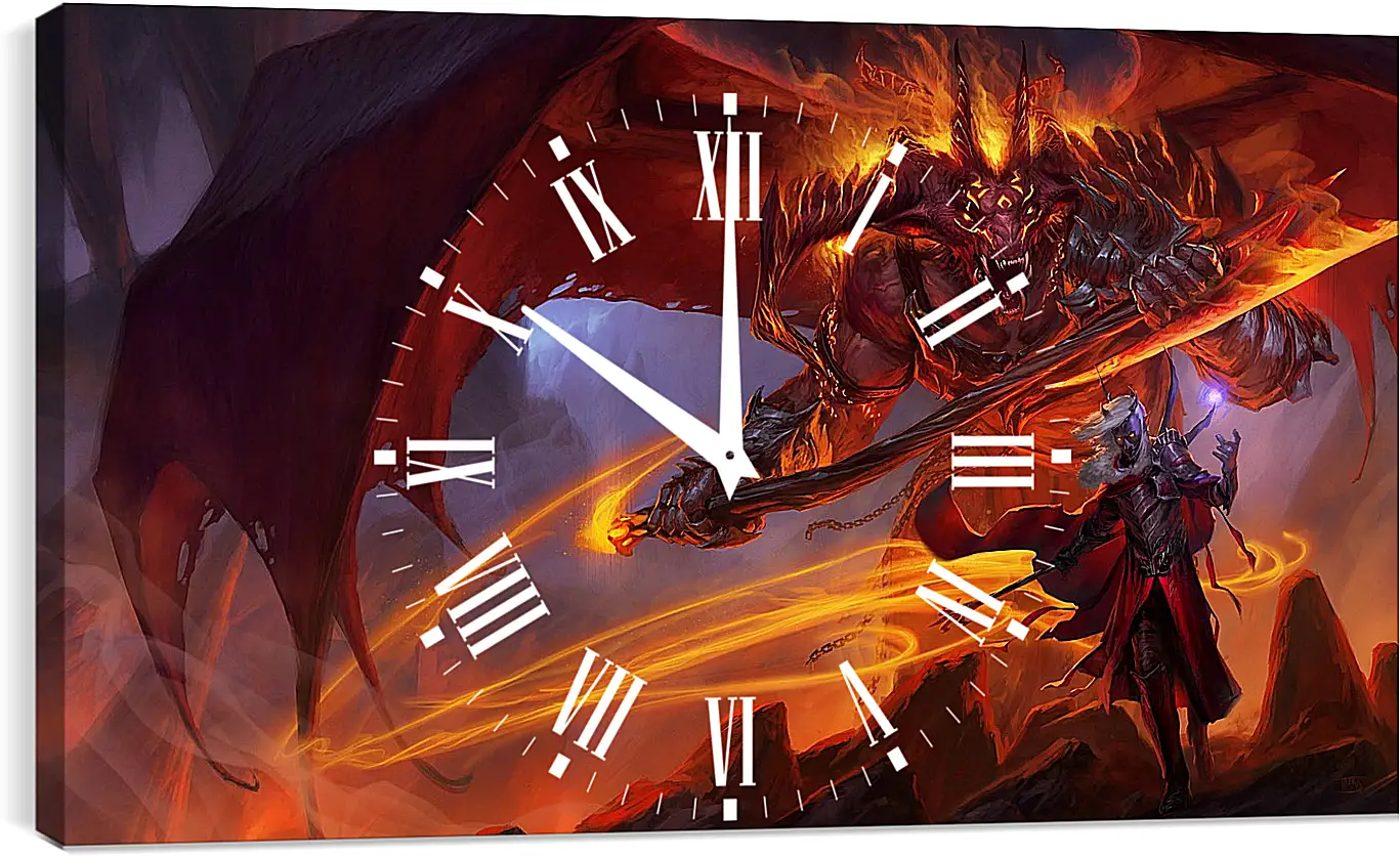 Часы картина - sword coast legends, monster, demon
