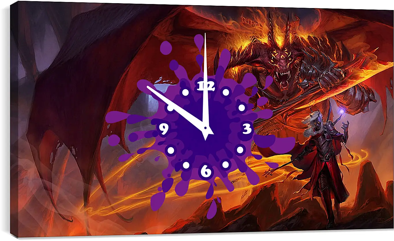 Часы картина - sword coast legends, monster, demon
