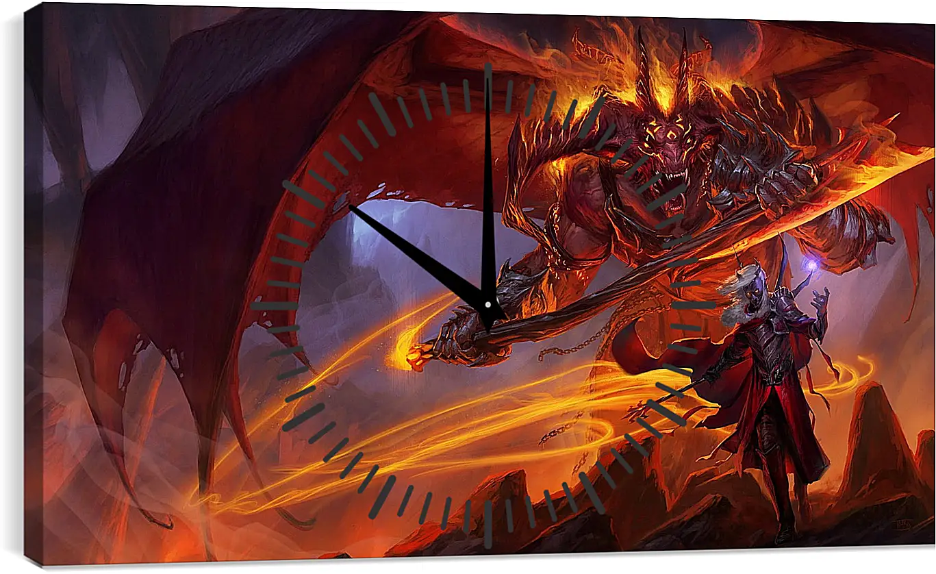 Часы картина - sword coast legends, monster, demon
