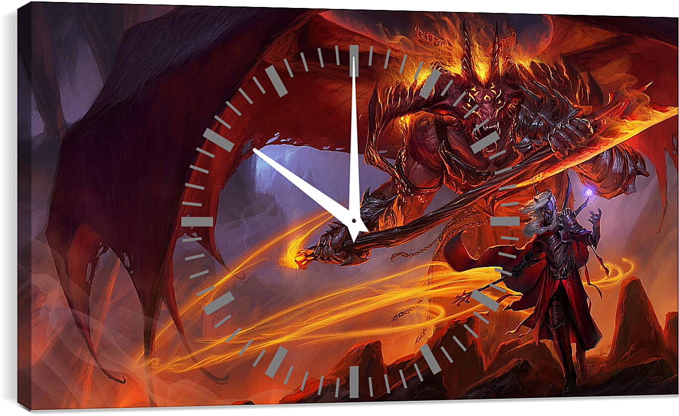 Часы картина - sword coast legends, monster, demon
