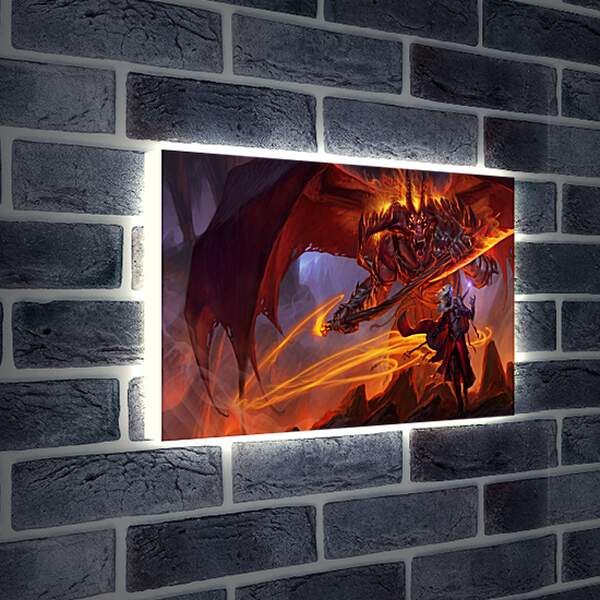Лайтбокс световая панель - sword coast legends, monster, demon
