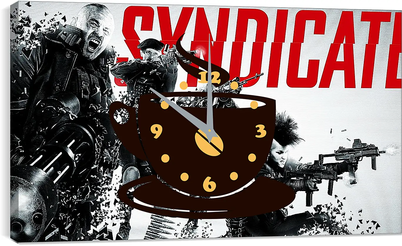 Часы картина - syndicate, shooter, starbreeze studios
