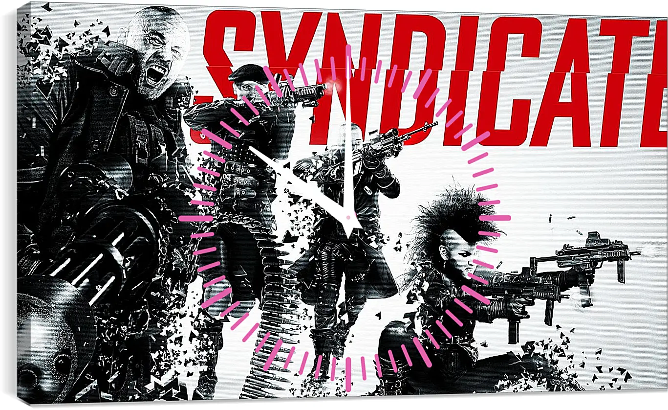 Часы картина - syndicate, shooter, starbreeze studios
