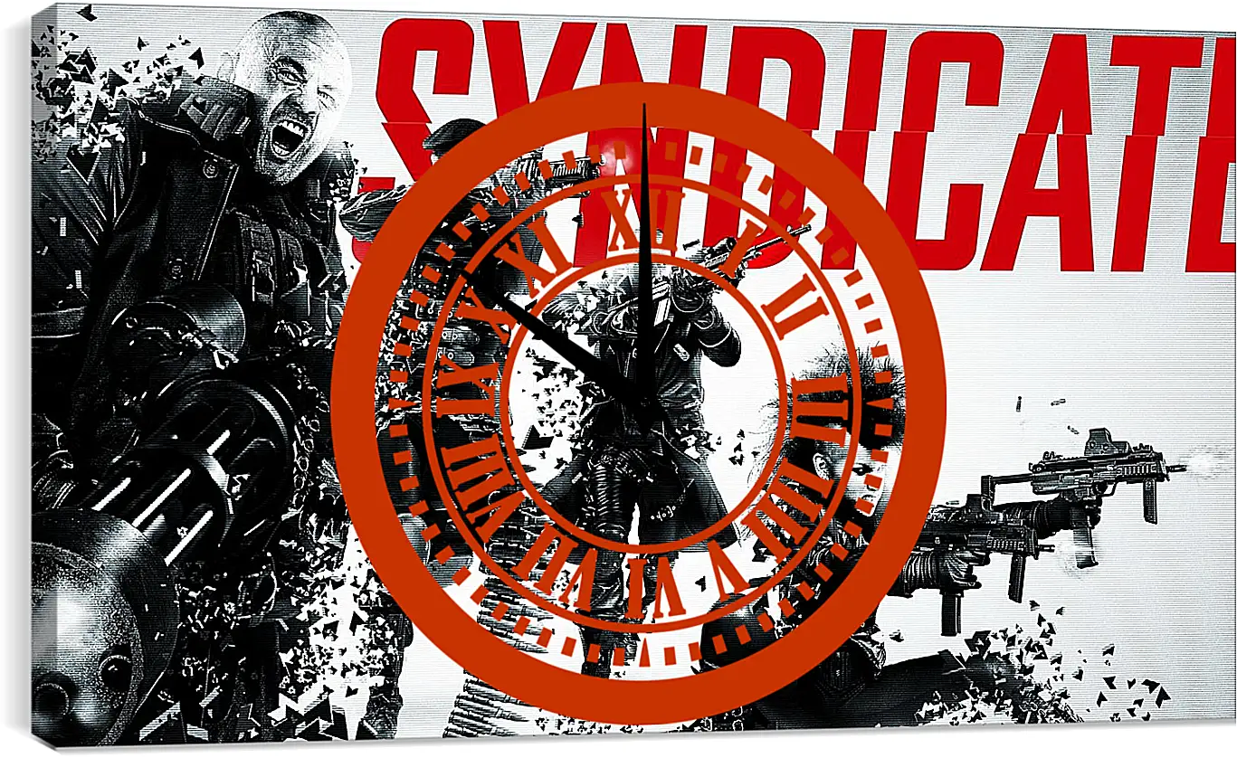 Часы картина - syndicate, shooter, starbreeze studios
