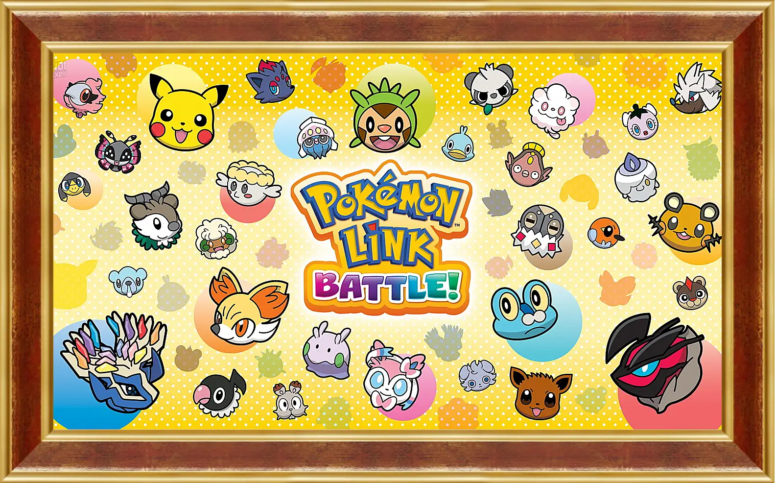 Картина в раме - pokemon battle trozei, puzzle, new
