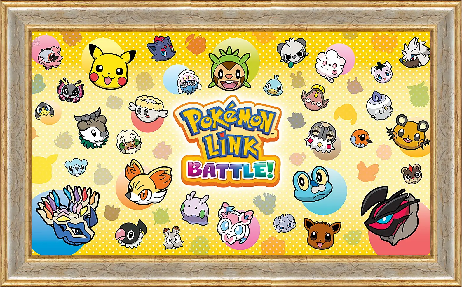 Картина в раме - pokemon battle trozei, puzzle, new
