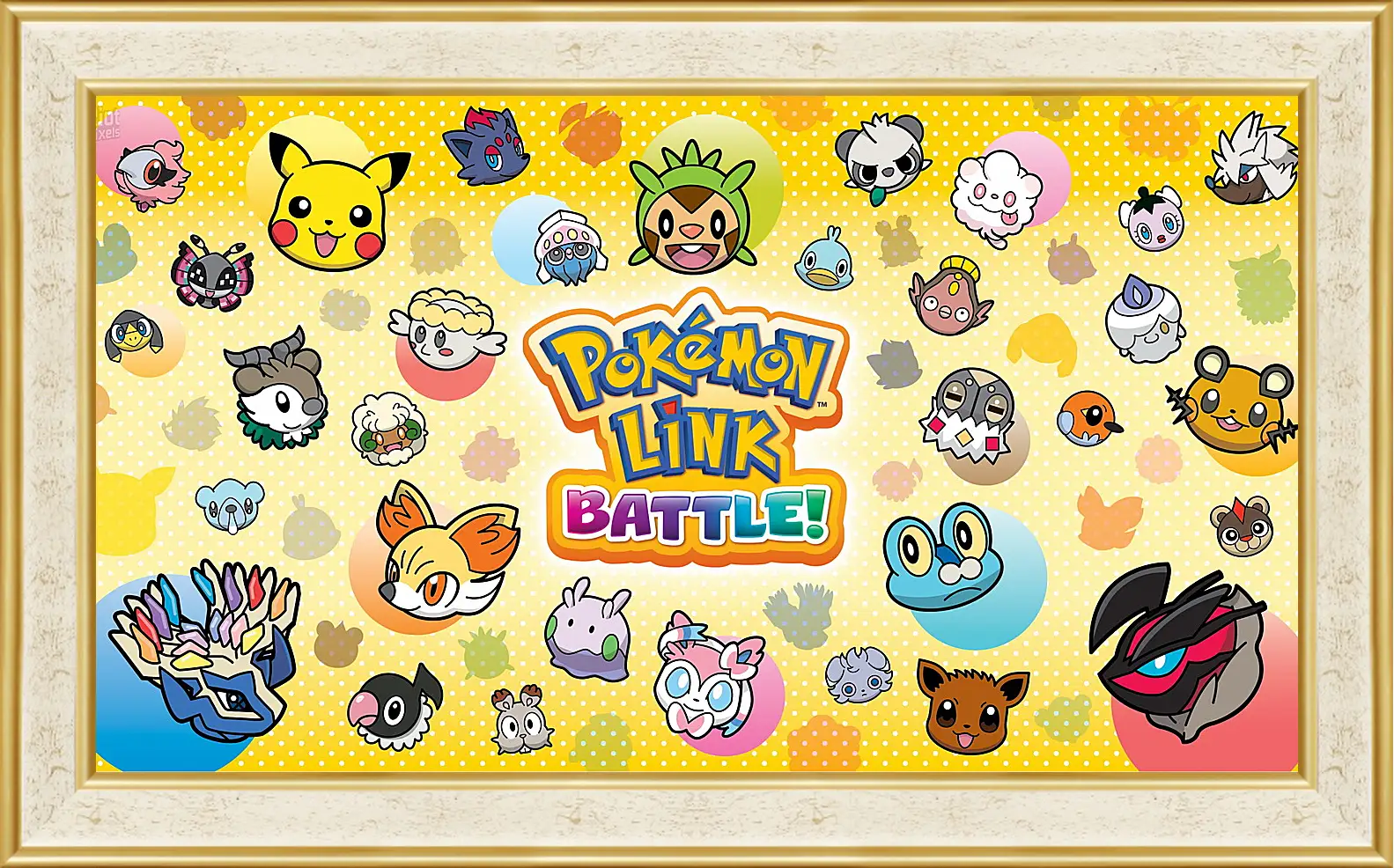 Картина в раме - pokemon battle trozei, puzzle, new
