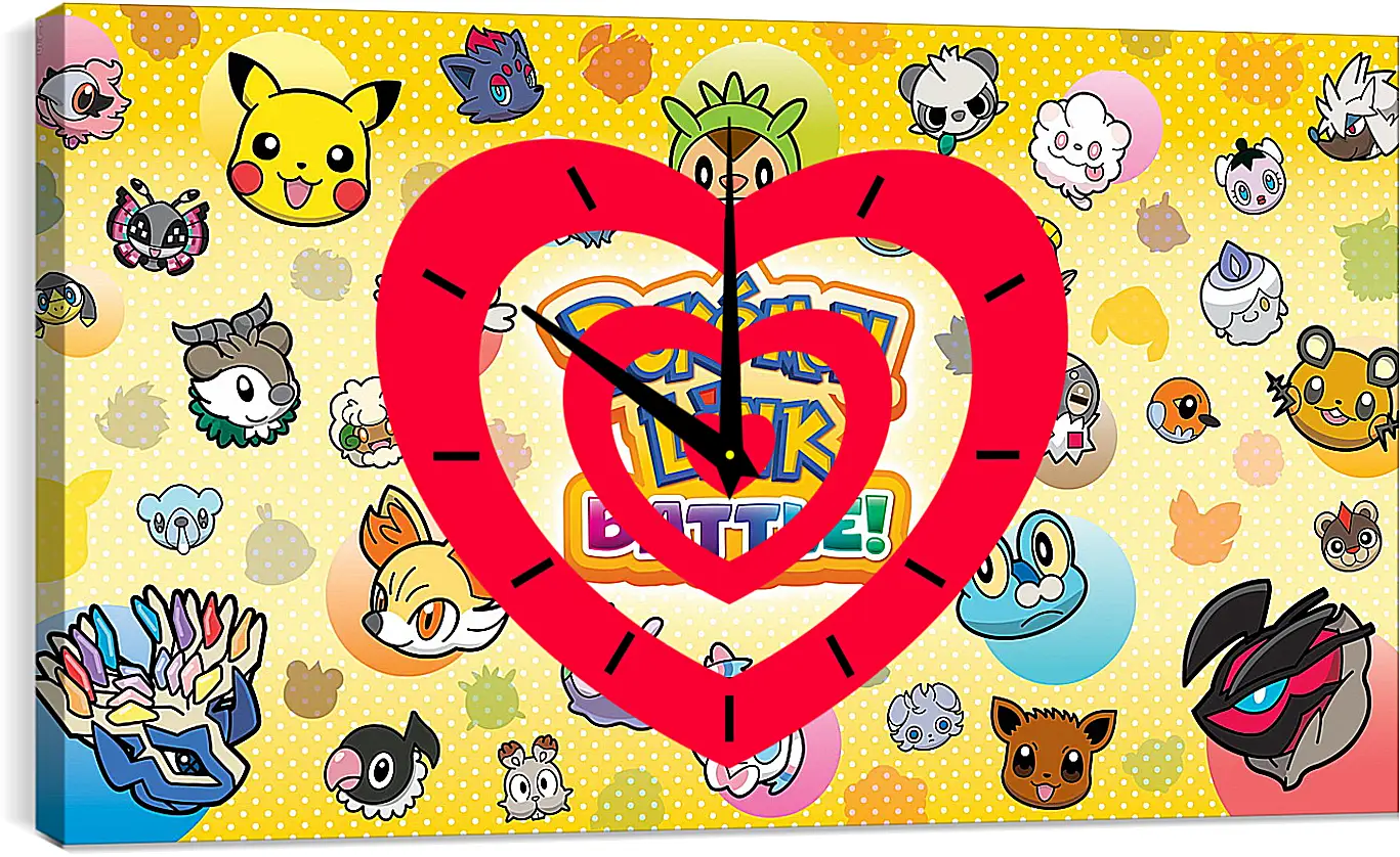 Часы картина - pokemon battle trozei, puzzle, new
