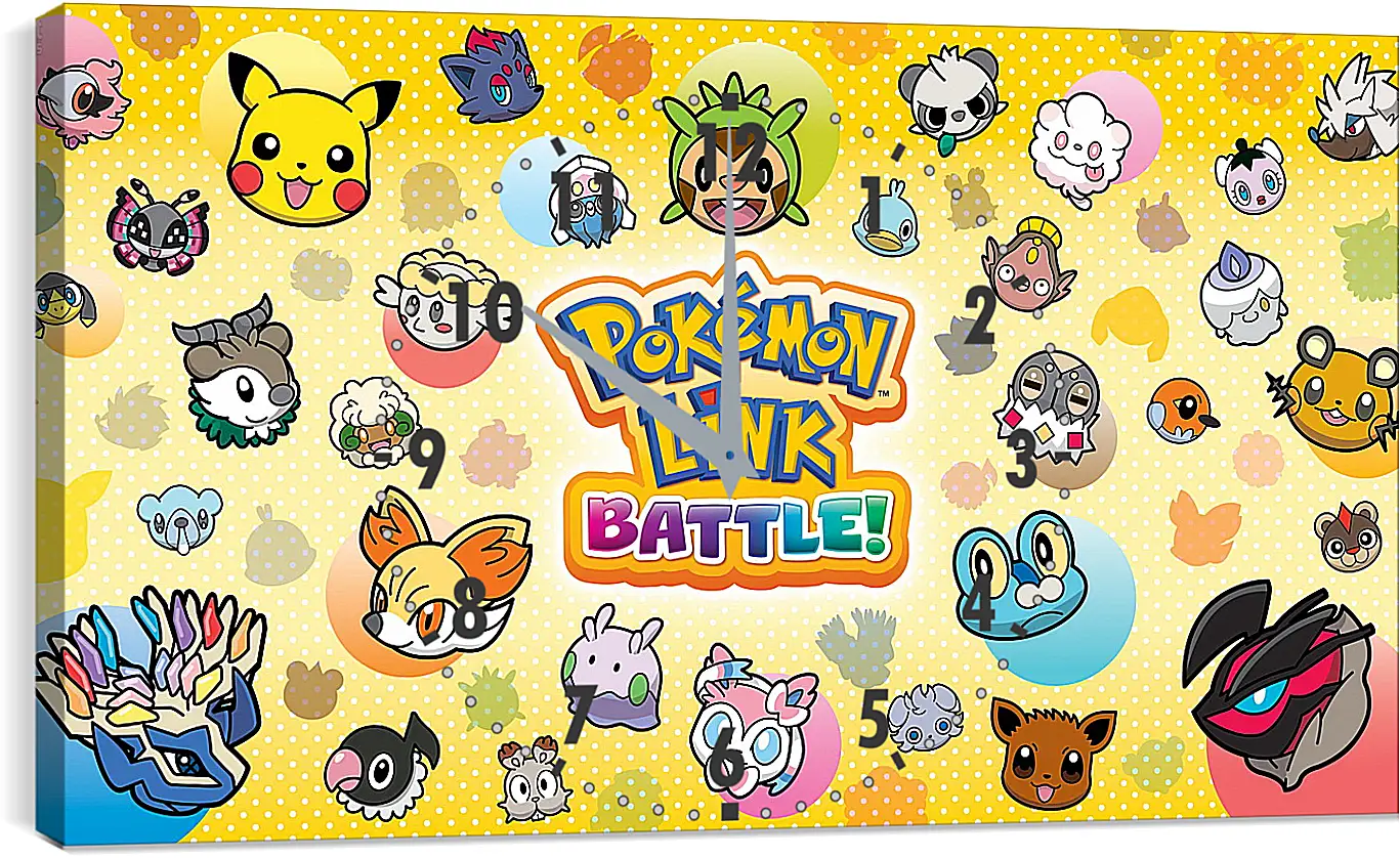 Часы картина - pokemon battle trozei, puzzle, new
