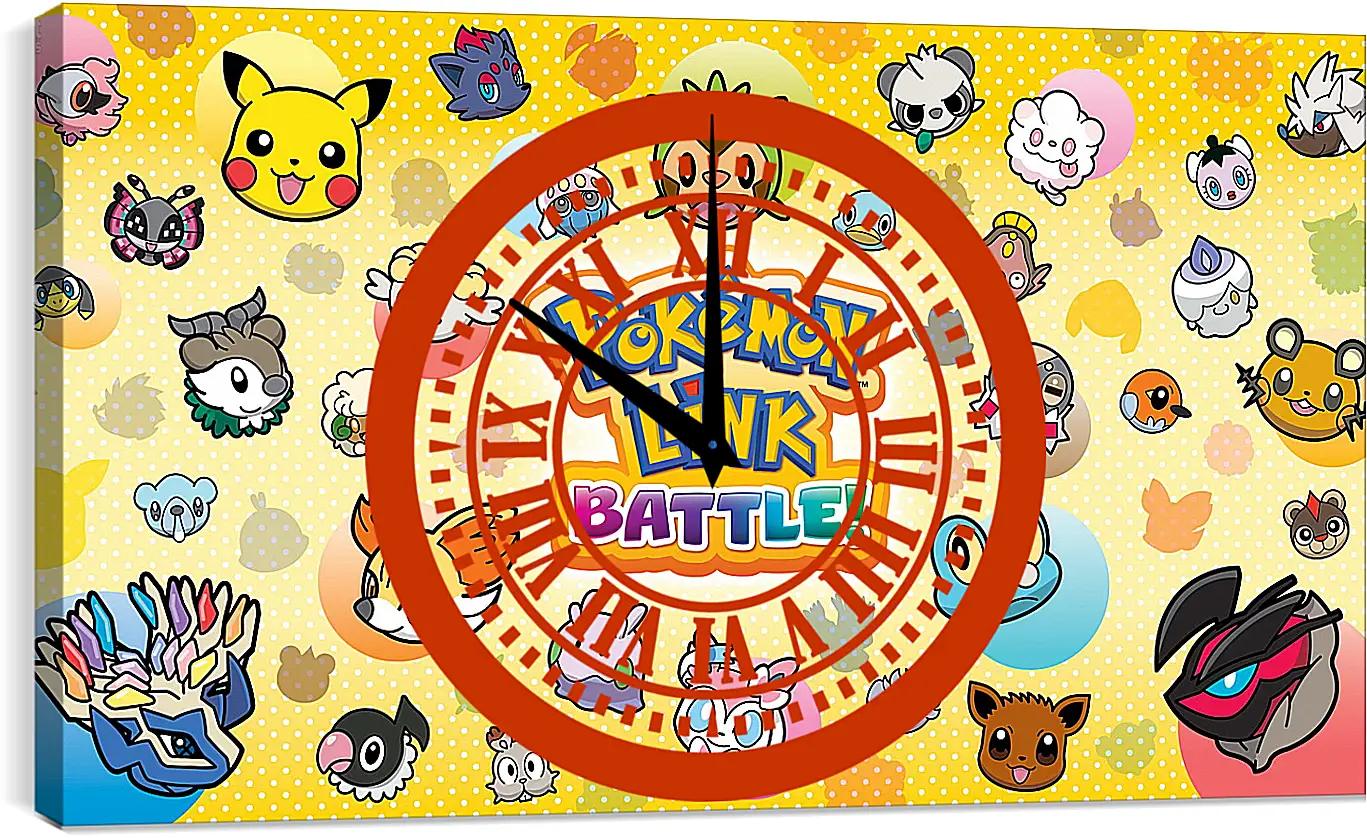 Часы картина - pokemon battle trozei, puzzle, new
