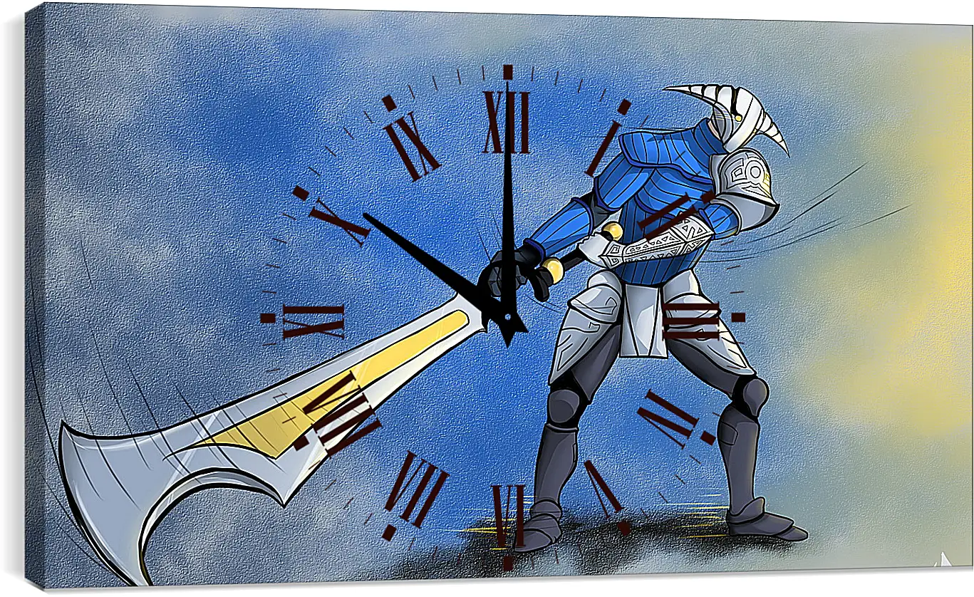 Часы картина - rogue knight, dota 2, art
