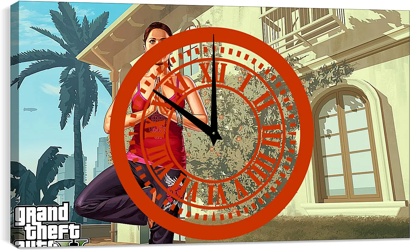 Часы картина - girl, gta, grand theft auto
