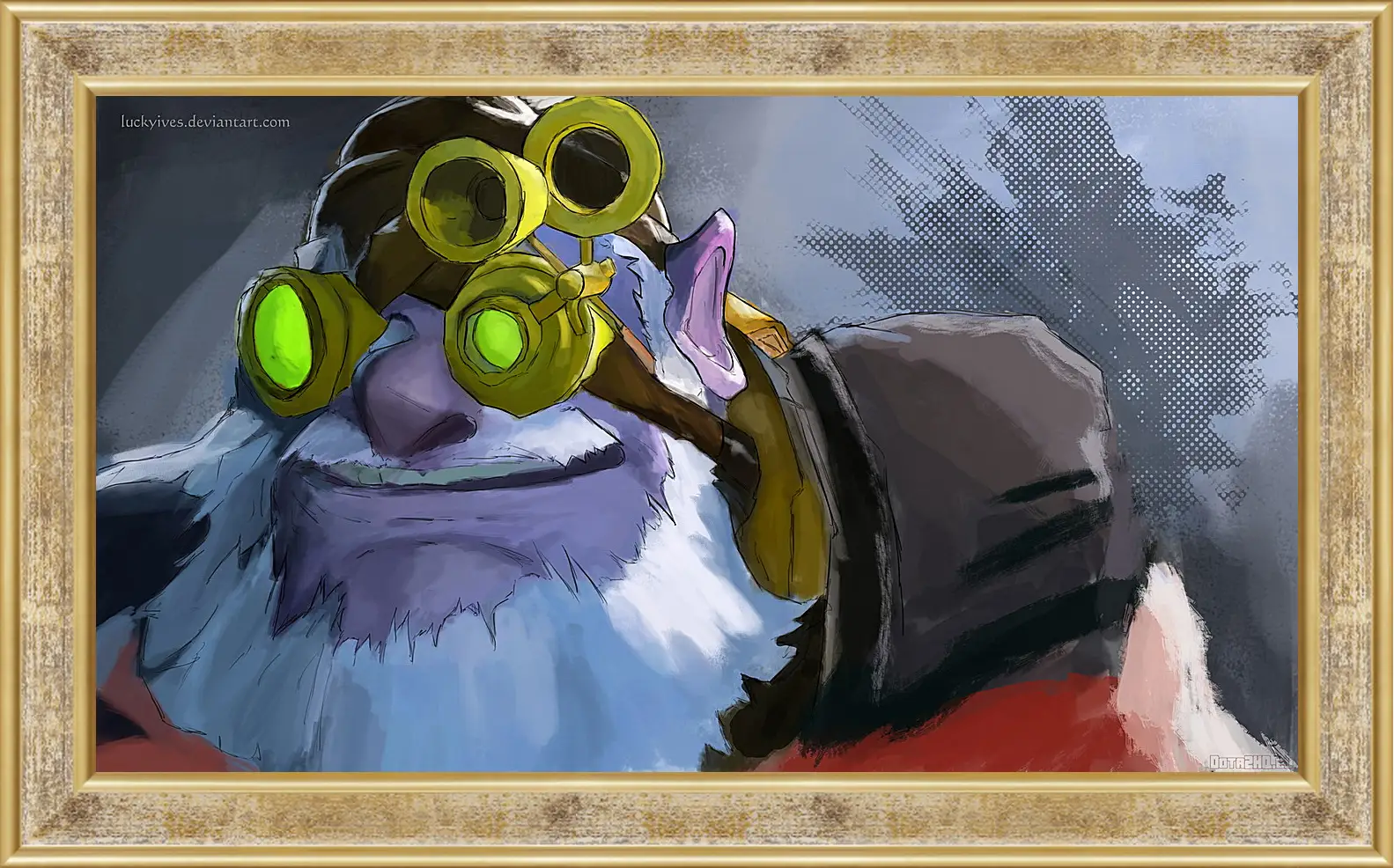 Картина в раме - kardel sharpeye, sniper, dota 2
