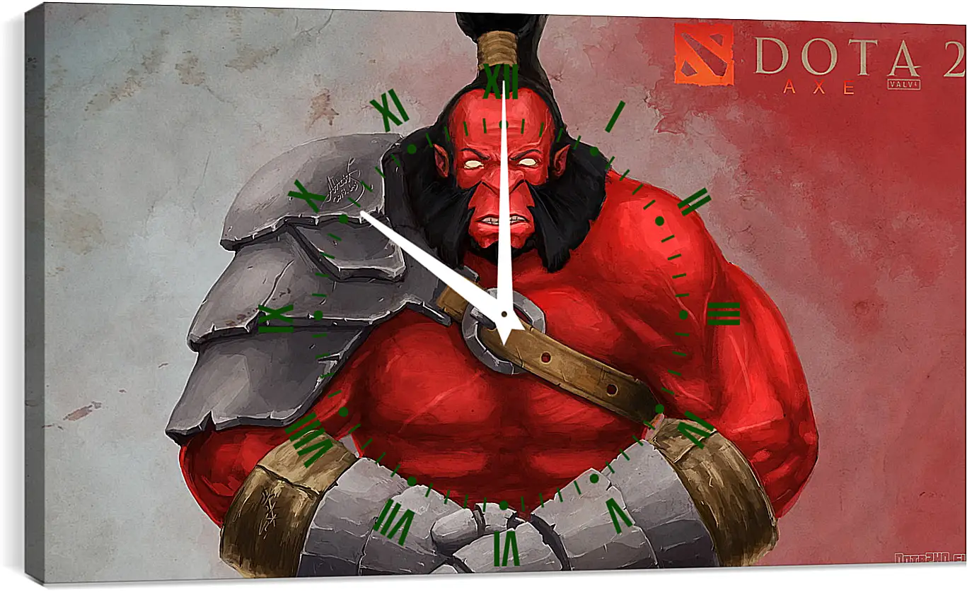 Часы картина - axe, dota 2, art
