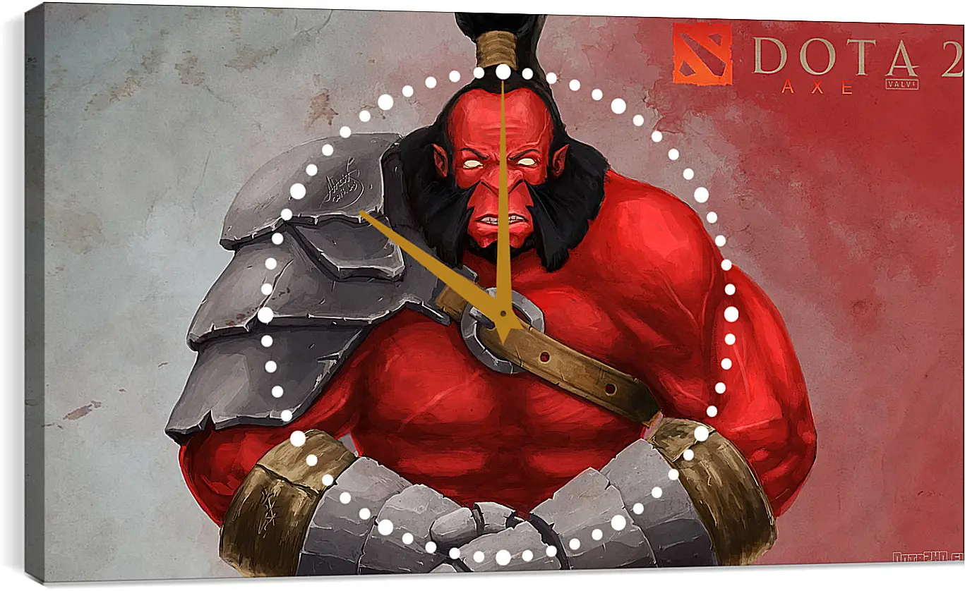 Часы картина - axe, dota 2, art
