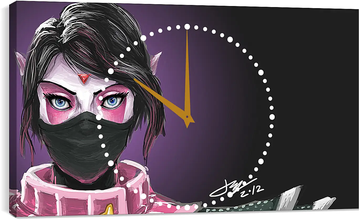Часы картина - templar assassin, dota 2, art
