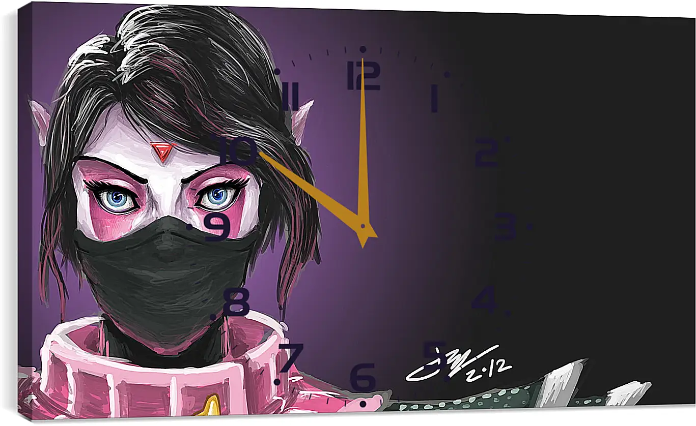 Часы картина - templar assassin, dota 2, art
