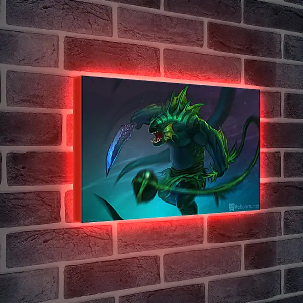 Лайтбокс световая панель - dota 2, art, tidehunter
