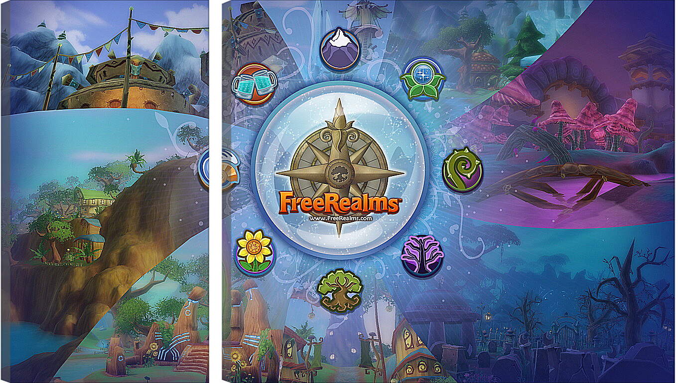Модульная картина - free realms, arcade, game
