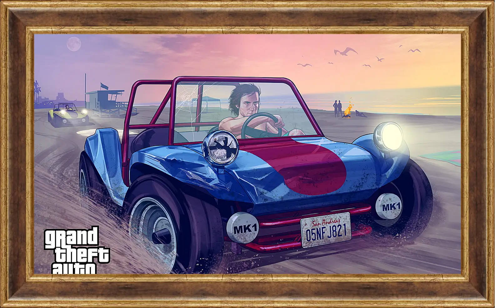 Картина в раме - grand theft auto v, gta online, beach
