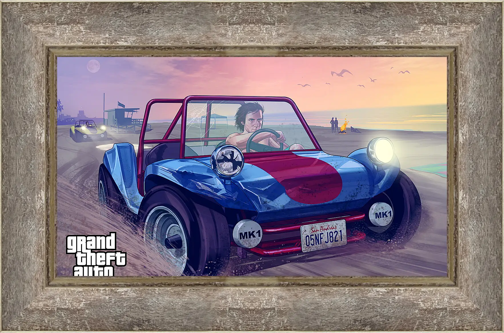 Картина в раме - grand theft auto v, gta online, beach
