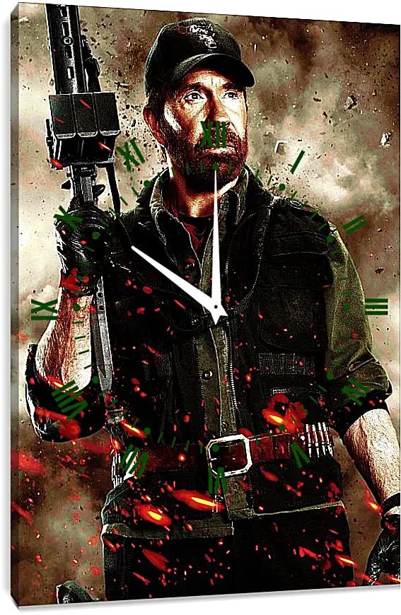 Часы картина - Чак Норрис. Chuck Norris