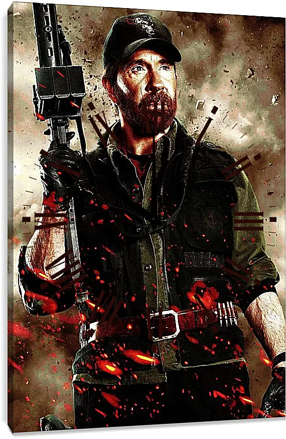 Часы картина - Чак Норрис. Chuck Norris