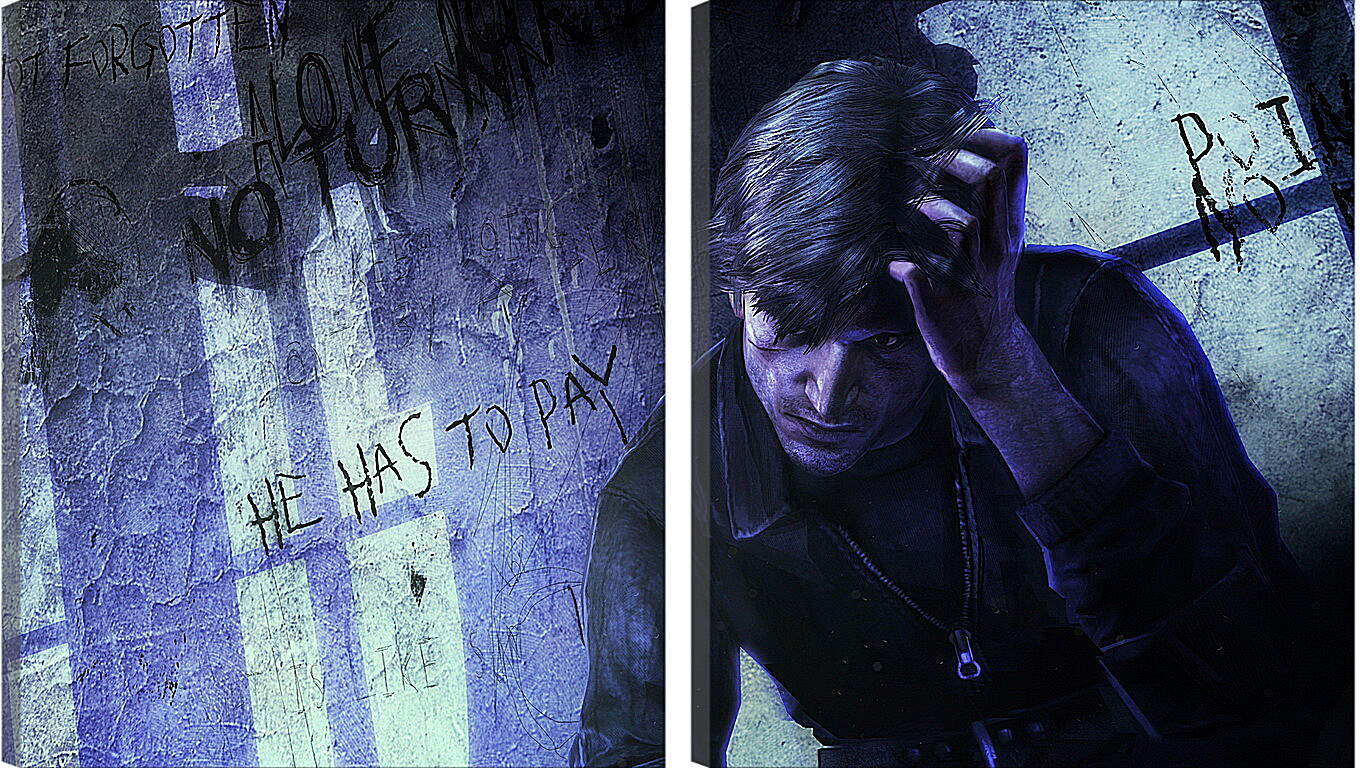 Модульная картина - silent hill downpour, silent hill, murphy pendleton
