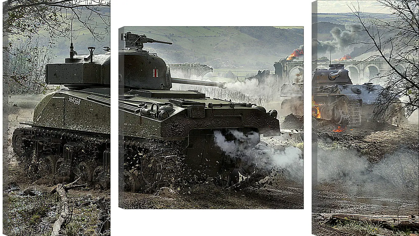 Модульная картина - world of tanks, wargaming net, wot
