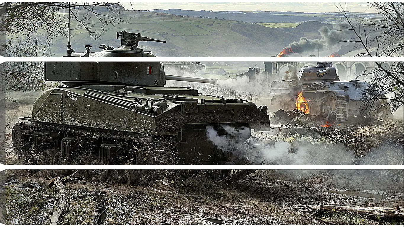 Модульная картина - world of tanks, wargaming net, wot
